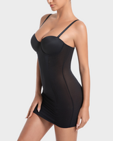 Mesh Panel Underwire Shapewear Cami Dress
